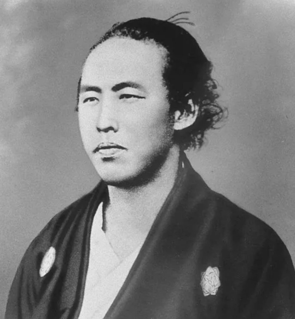 图为坂本龙马从黑船来航之后将近二十年的日本历史在很大程度上驶被