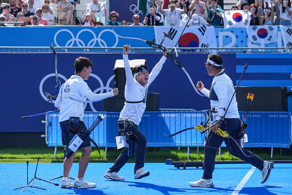 巴黎奥运会丨射箭——男子团体:韩国夺冠(2)