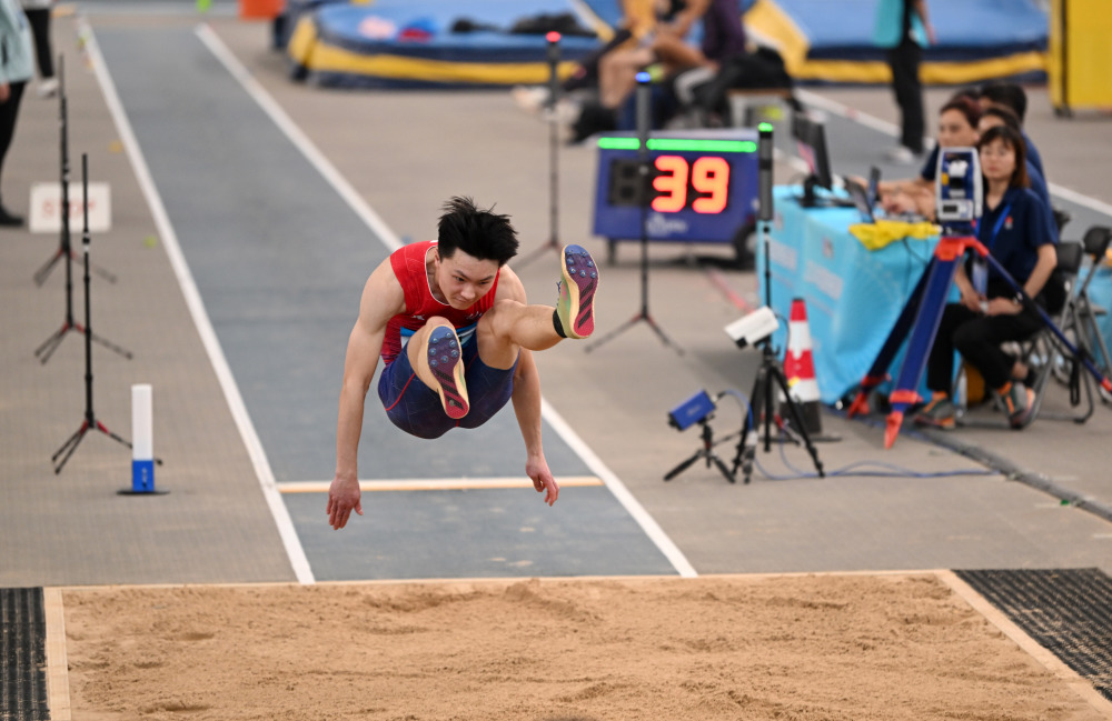 田径——全国室内田径锦标赛:男子跳远赛况