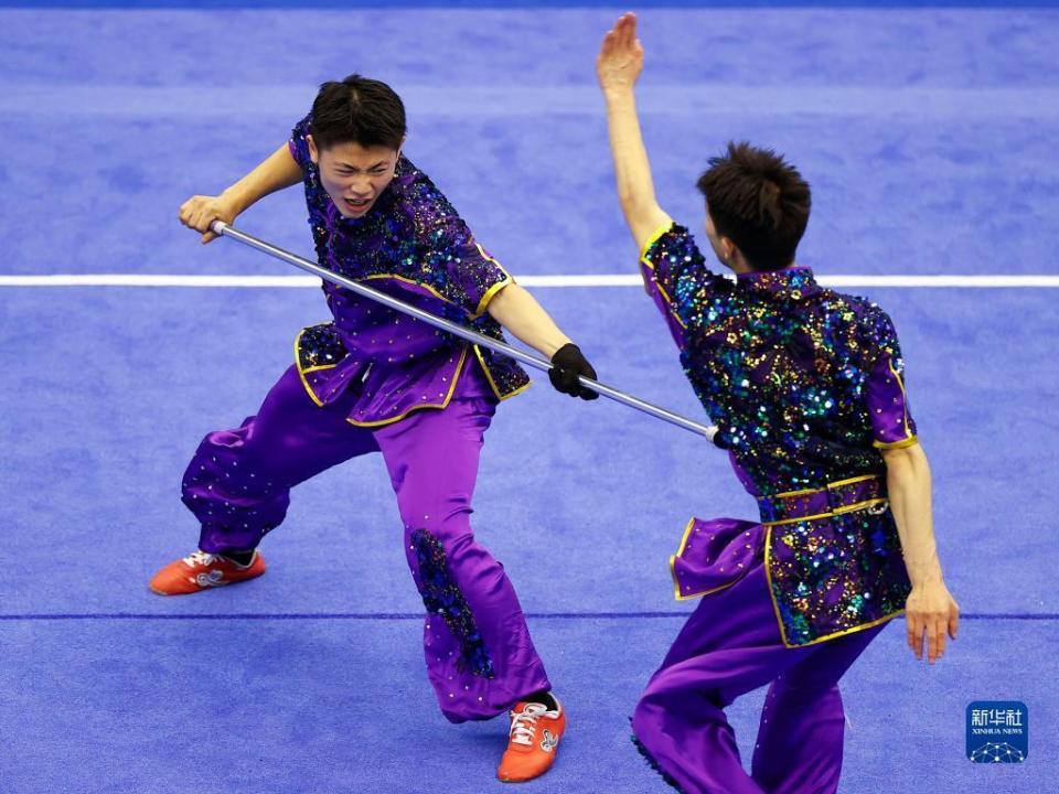 武术套路——学青会:中学组男子对练赛况