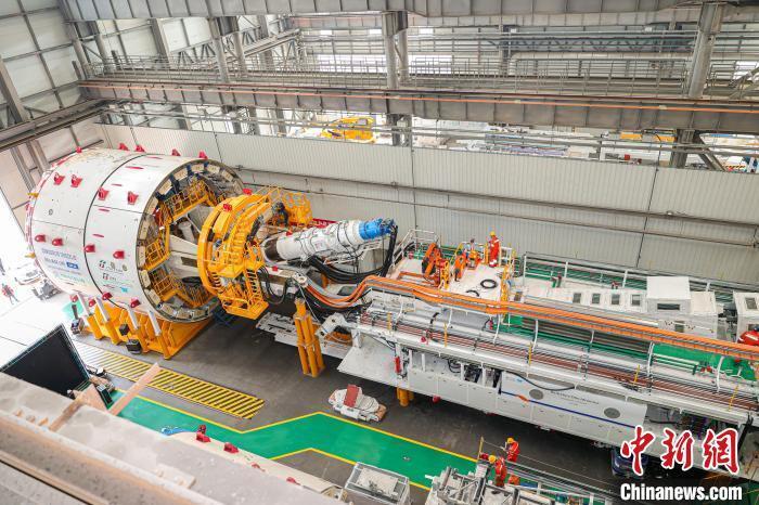 中铁1403号盾构设备在天津下线将应用于意大利西西里岛