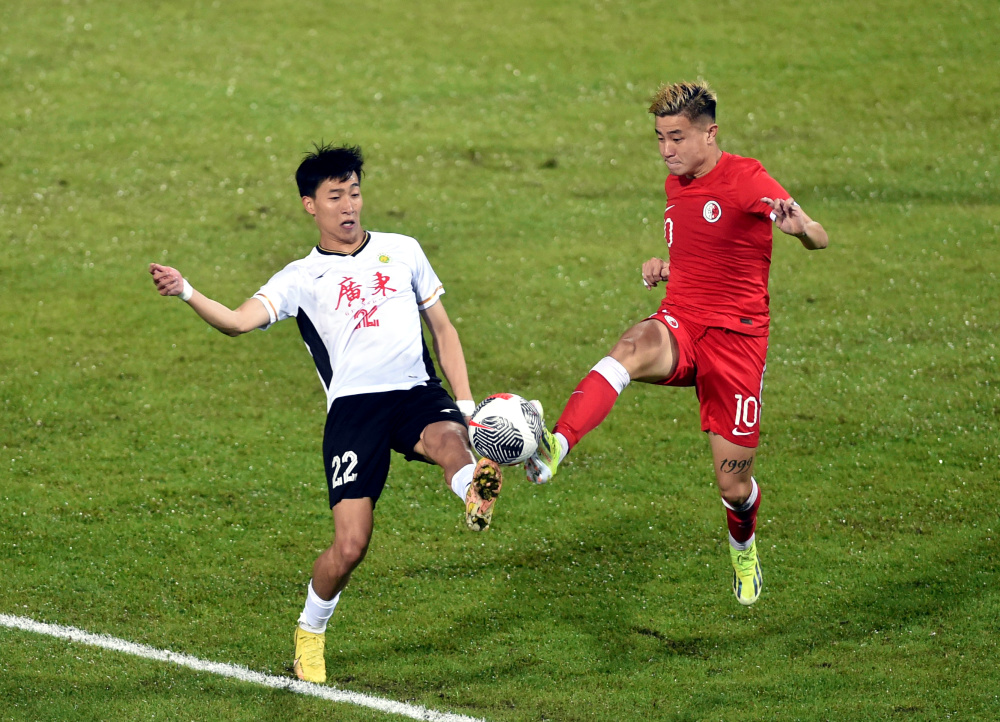 足球第42届省港杯第一回合赛况