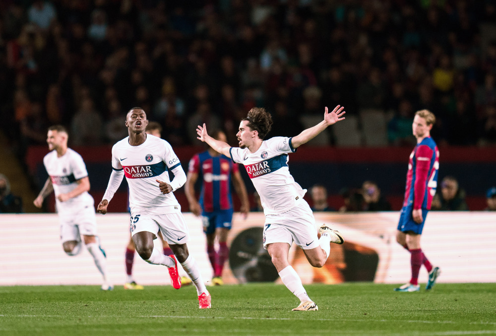 足球欧冠巴黎圣日耳曼晋级四强