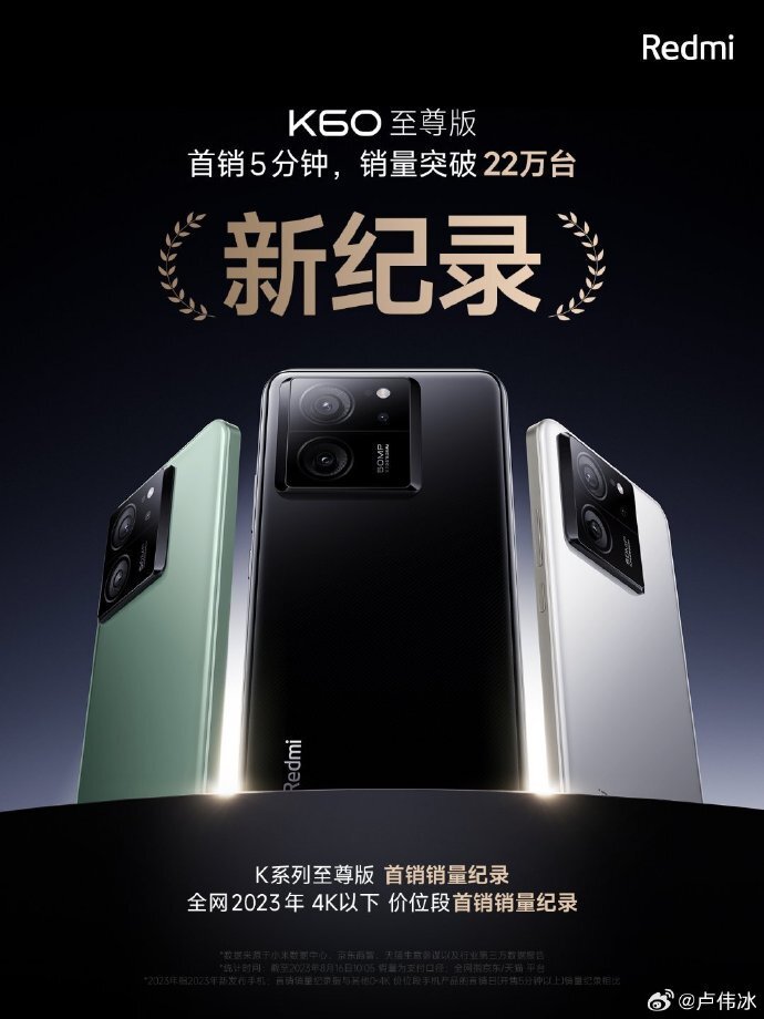 K60至尊版屏幕散热专属配件开售 卢伟冰盛赞：太帅了插图1