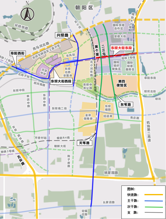 朝阳东坝地区道路再上新 添14公里东西向骨干通道