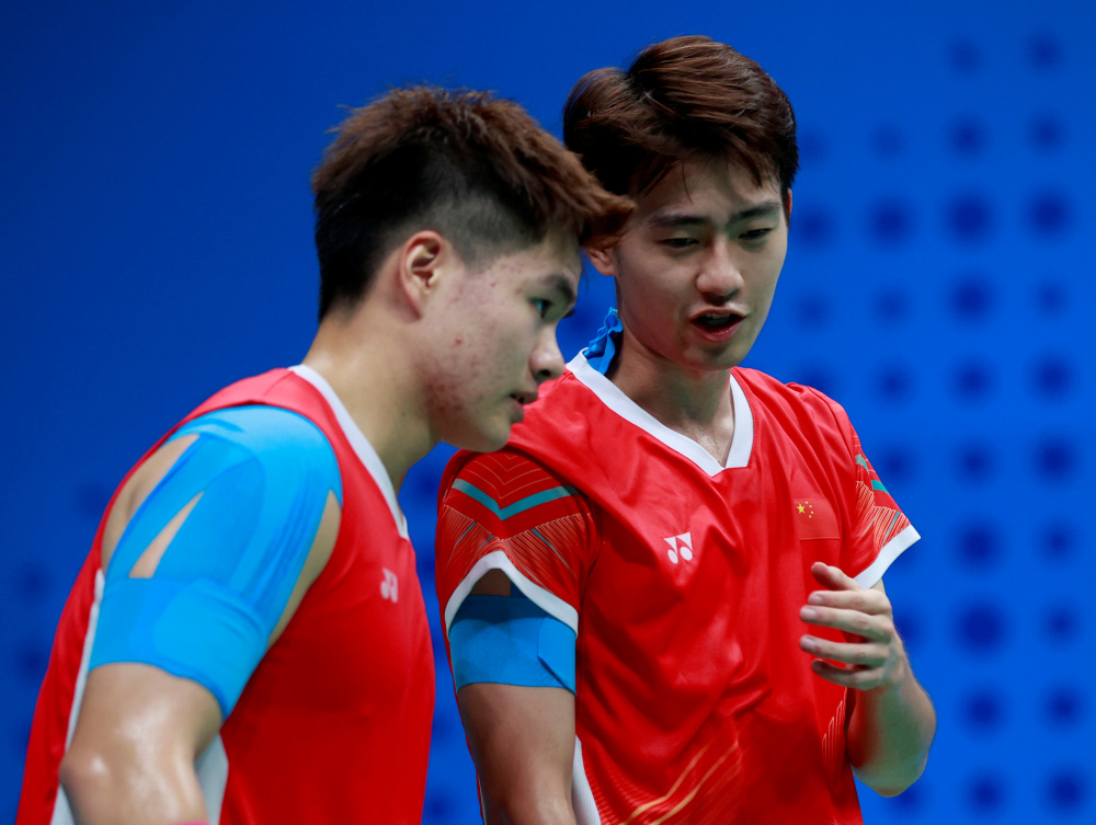 他们以2比0战胜中国台北组合王齐麟/李洋.