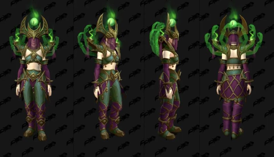 魔兽世界11.0术士套装曝光!莎赫拉丝主母附身!