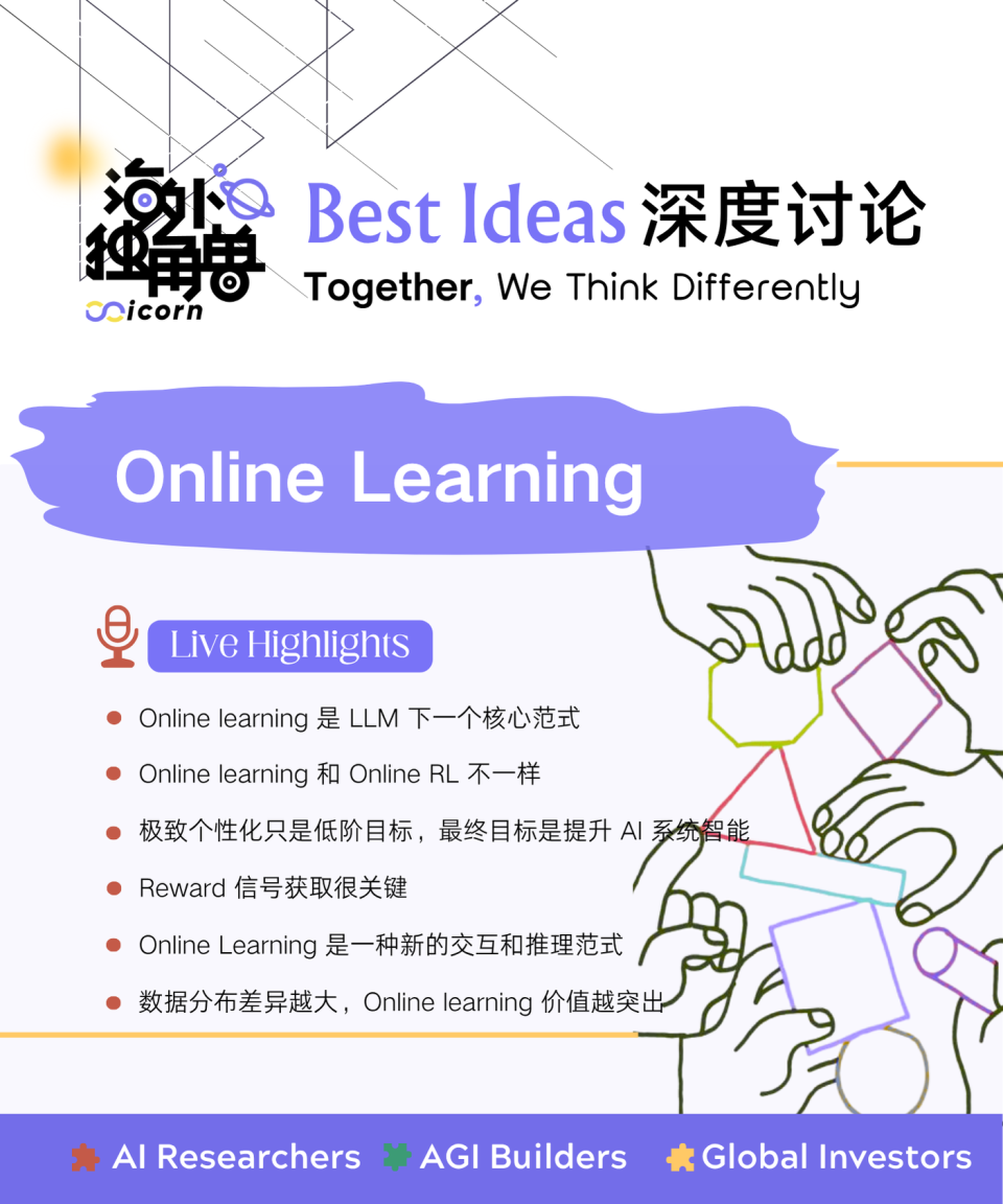 深度讨论Online Learning ：99 条思考读懂LLM 下一个核心范式｜Best Ideas-腾讯新闻