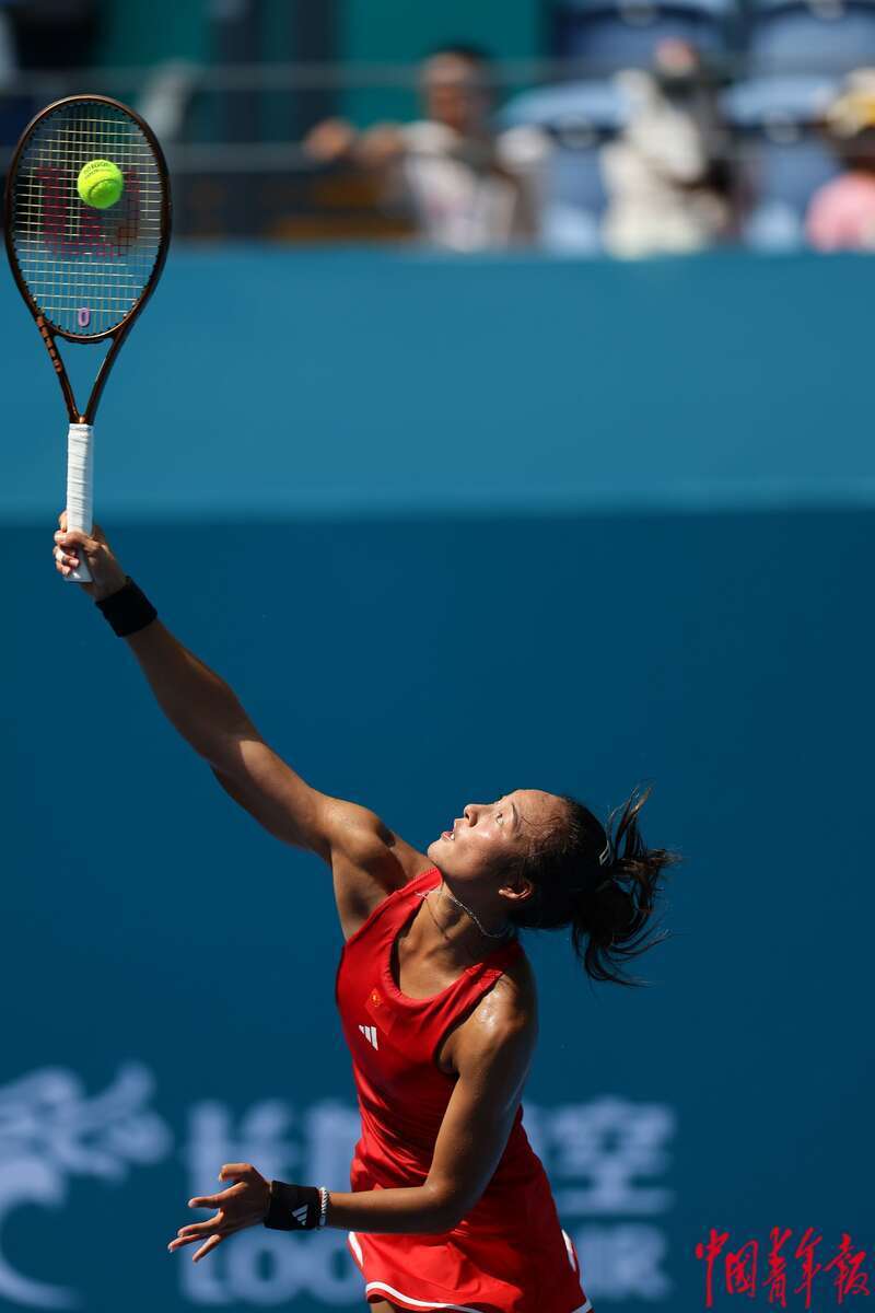 中青报·中青网记者 赵迪/摄9月29日中午,杭州亚运会网球女子单打项目