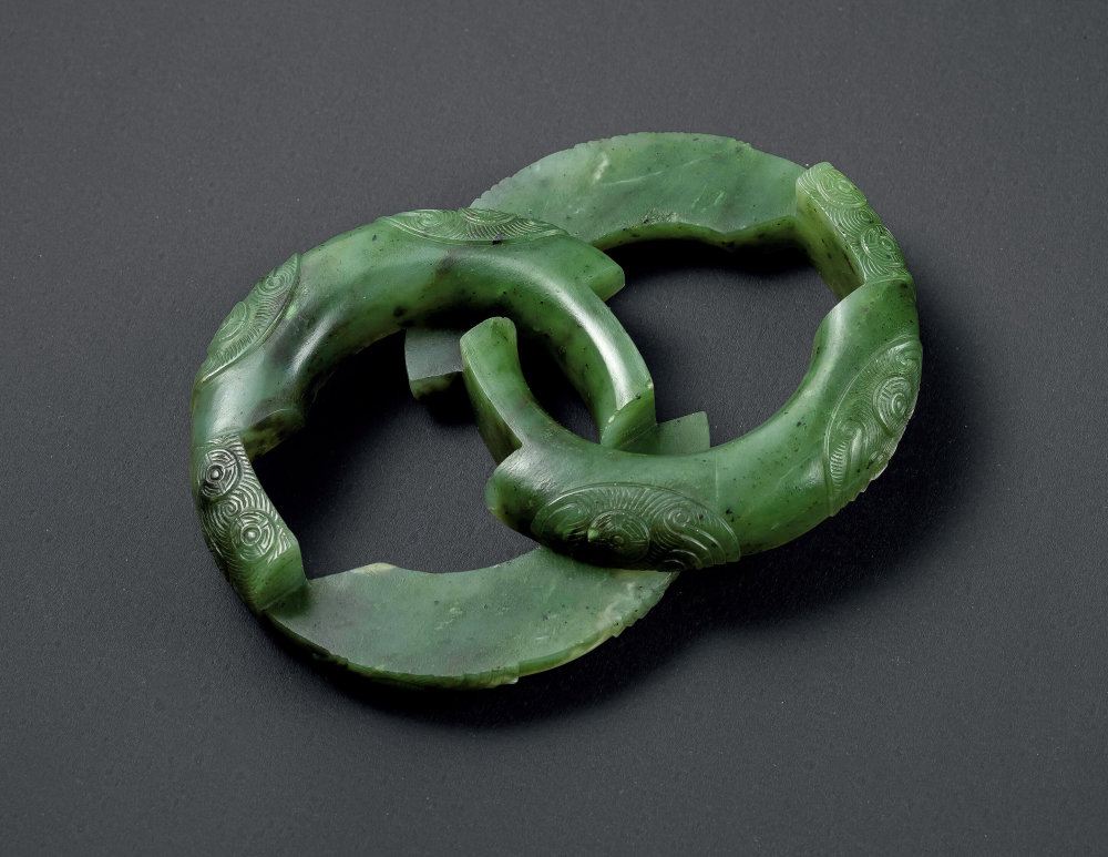 清乾隆 玉蚩尤合璧连环