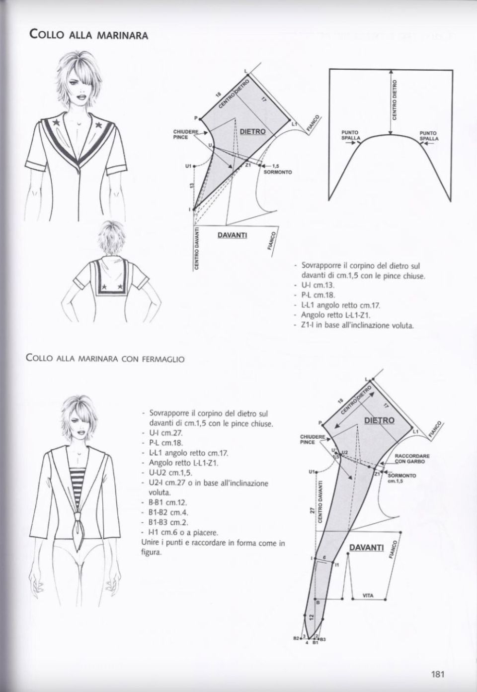 裁剪图 | 30款创意女装领子的结构纸样!