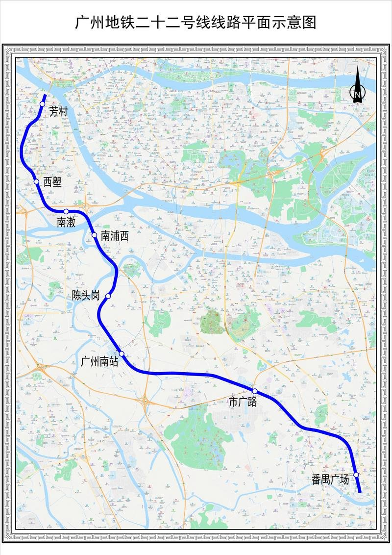 广州地铁8号线地图图片