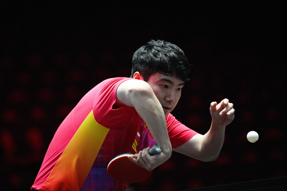 乒乓球wtt新加坡大满贯梁靖昆胜张本智和晋级八强