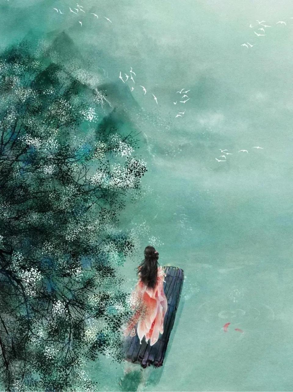 少女失意的神态,被一个"目"字活脱脱地表现了出来这又是画家不易传达