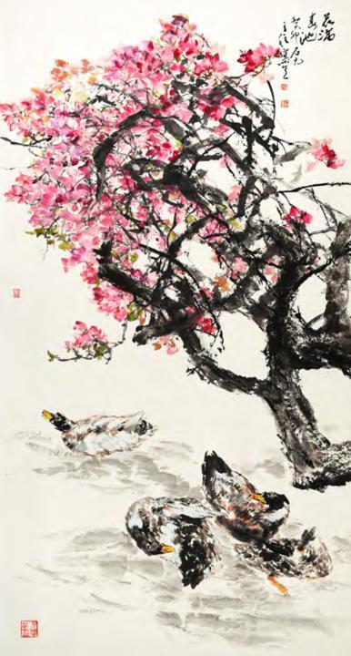 书与画深度交融，海派书画名家作品展拉开帷幕-腾讯新闻