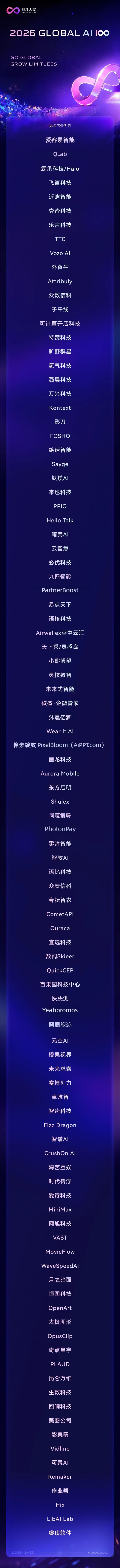2026 Global AI 100 揭晓：100 家正在走向全球的 AI 企业_腾讯新闻