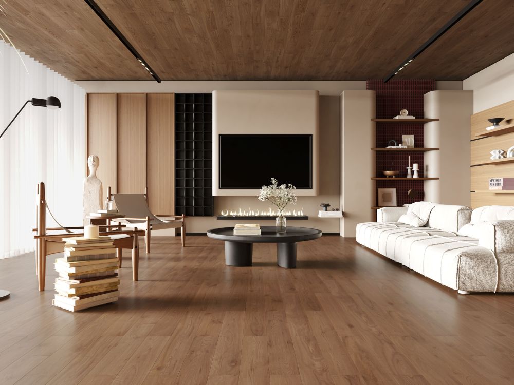 东方木韵:新中式与久盛纯实木地暖地板的优雅邂逅