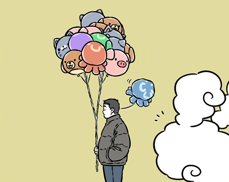 非人哉：筋斗云钻进气球，小朋友将它买走，还喂它零食-古次元