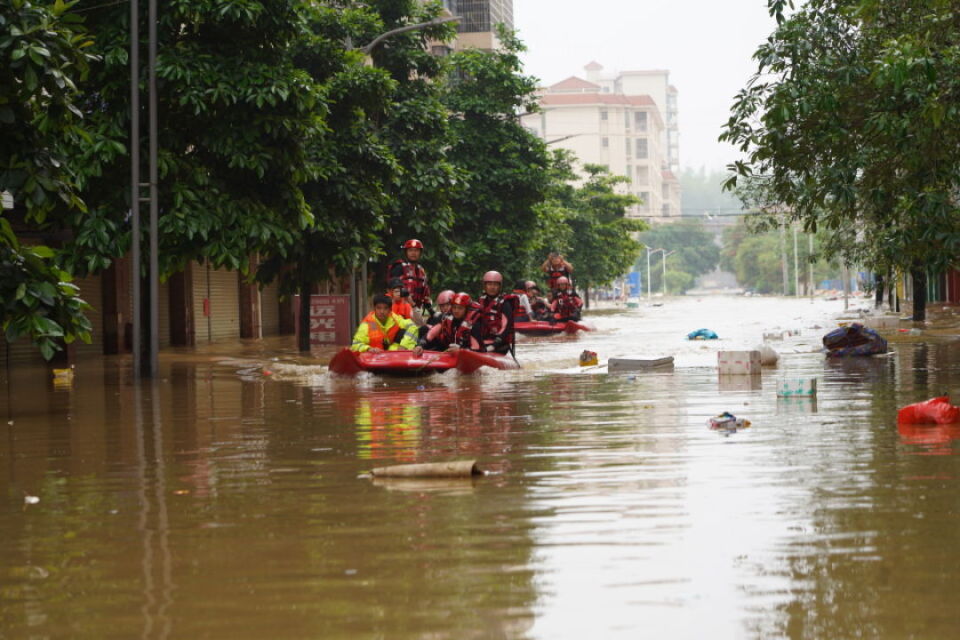 广东北江或遭近百年一遇洪水,浛洸镇转移受灾群众