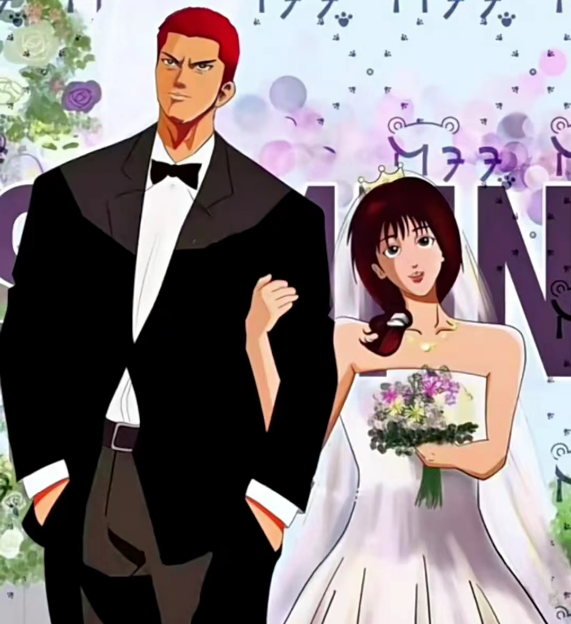 晒出他与女友拍摄婚纱照的动态,尤其是与如今大火的《灌篮高手》梦幻