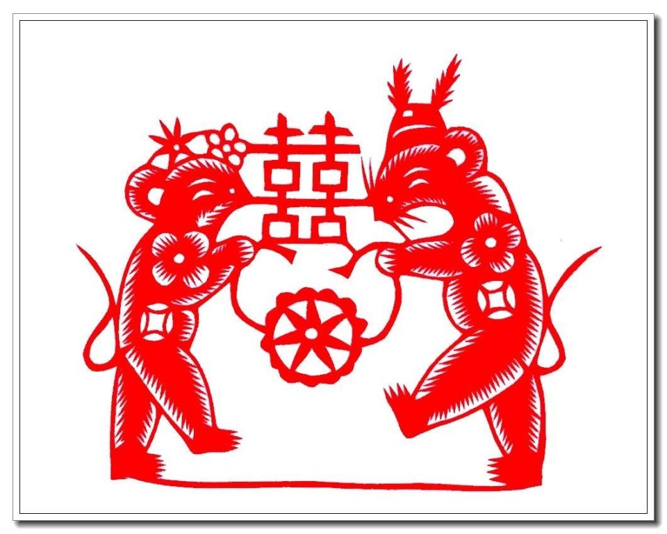 《老鼠娶亲》67齐秀芳高密剪纸作品欣赏