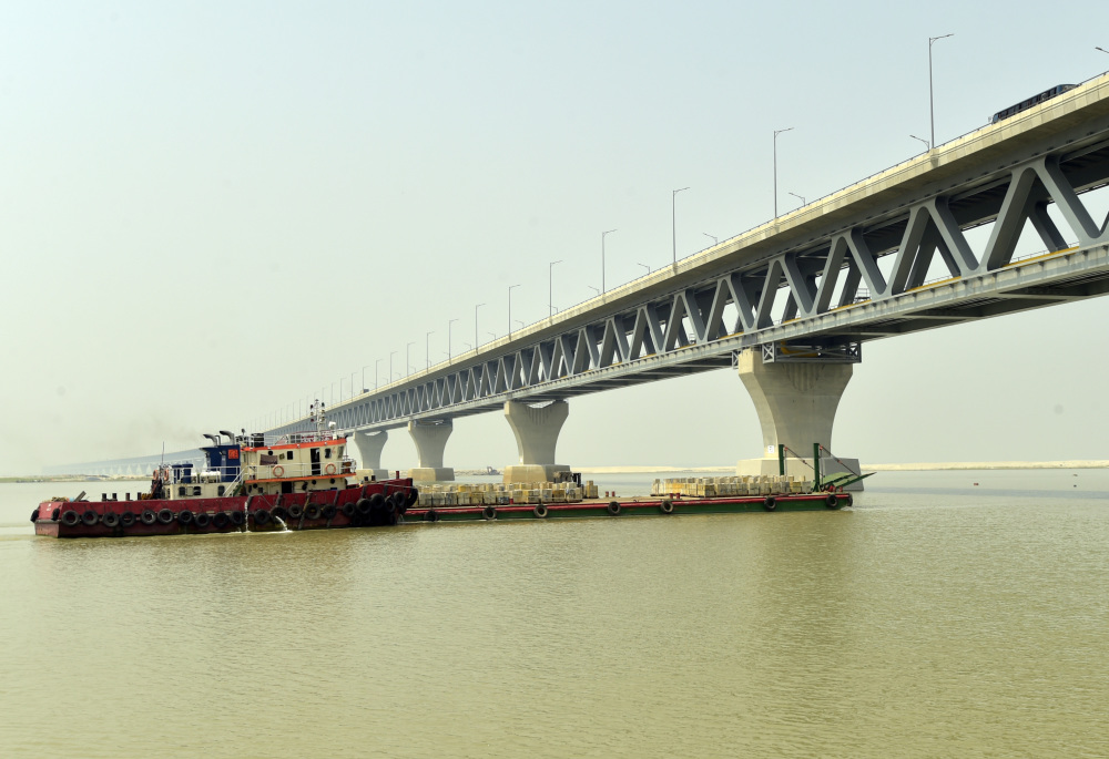 新华社发这是2023年6月25日拍摄的孟加拉国帕德玛大桥(无人机照片)