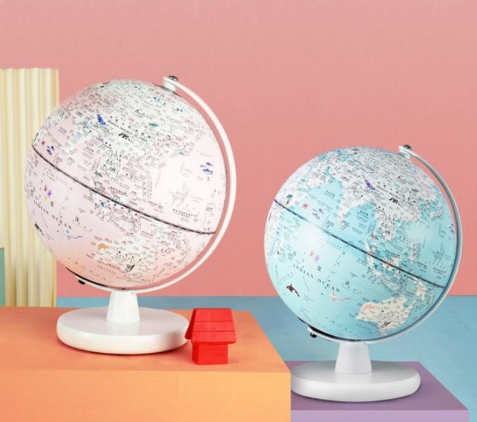 可发光灯光地球仪!ar黑科技,让知识动起来!