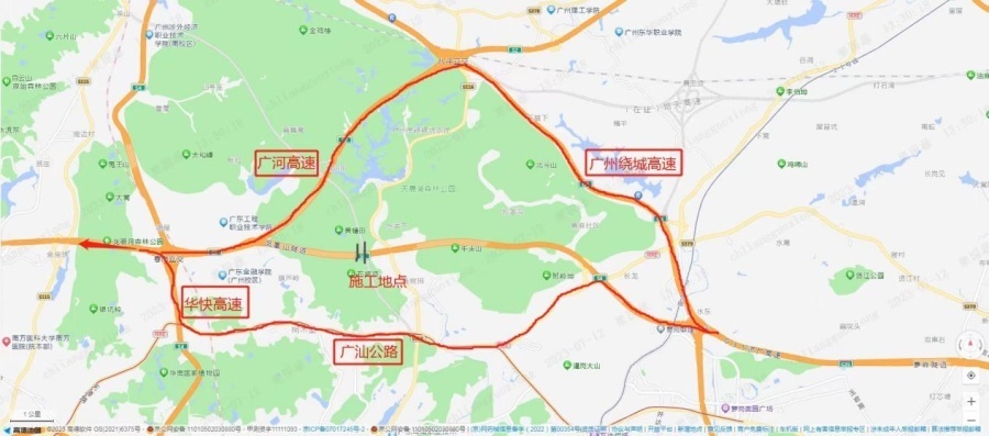 注意繞行廣佛肇高速公路鳳凰山隧道段部分道路將臨時封閉