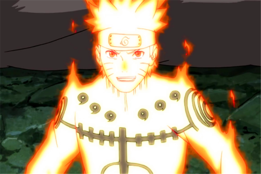 漩涡鸣人和奇拉比在秽土转生宇智波鼬前往药师兜藏身之处的时候,偶遇