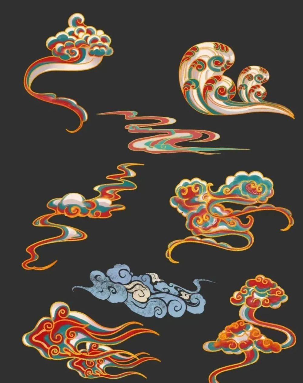 素材|500朵-古风祥云花纹参考～!_腾讯新闻