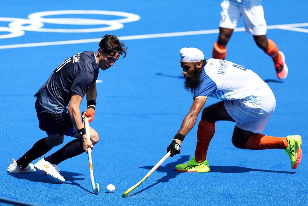 巴黎奥运会丨曲棍球——男子小组赛:印度平阿根廷