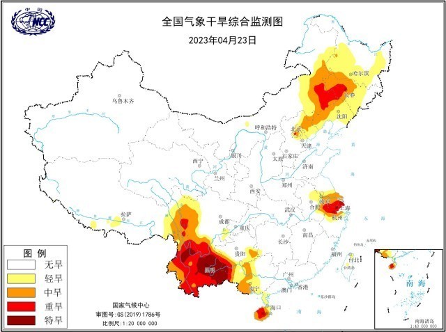 云南多地发布干旱橙色预警 其间昆明、大理、丽江等地区有特旱