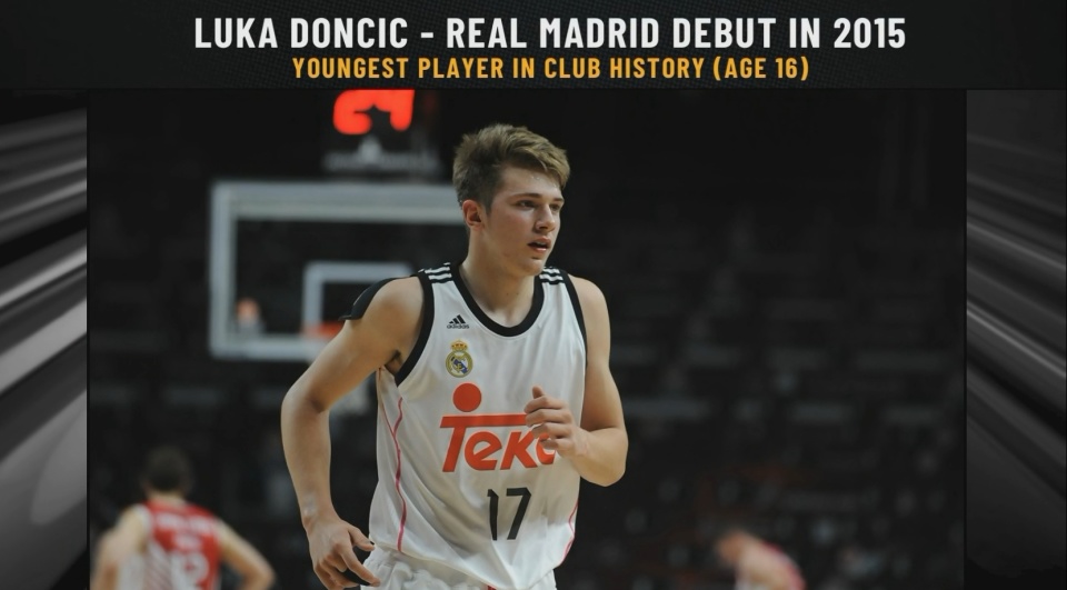 tnt回顾东契奇16岁皇马职业比赛首秀 这盛世美颜