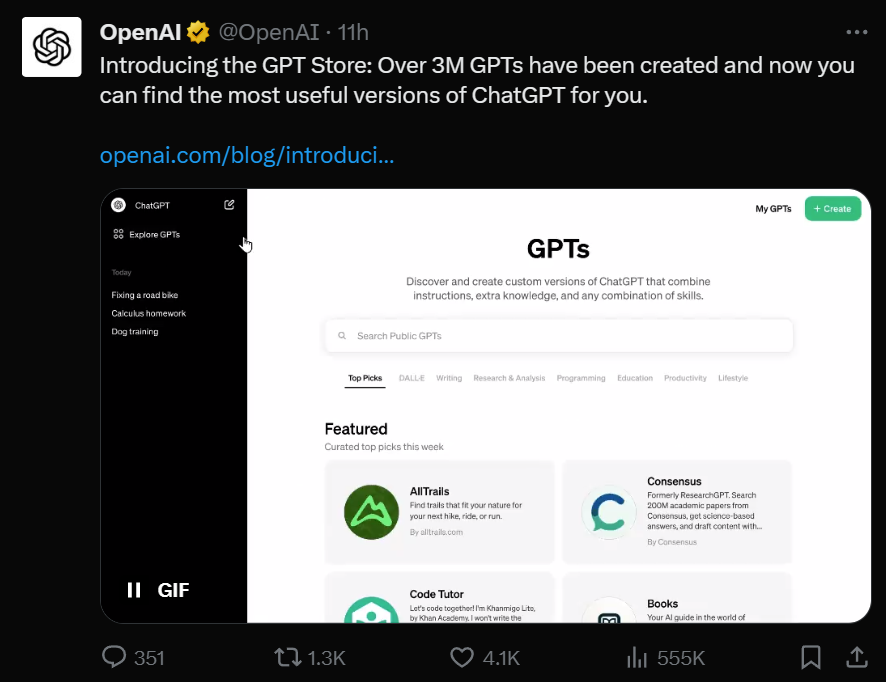 openai 祭出大招,万物皆可gpt,原生ai应用将是中国ai产业未来重点