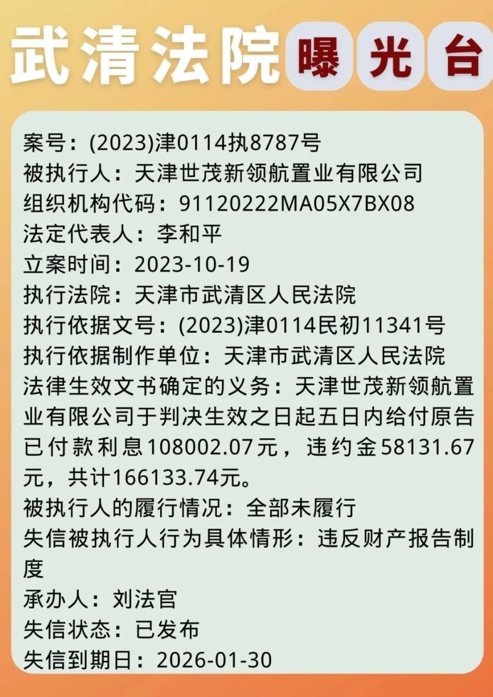 这8家公司,15名被执行人失信!