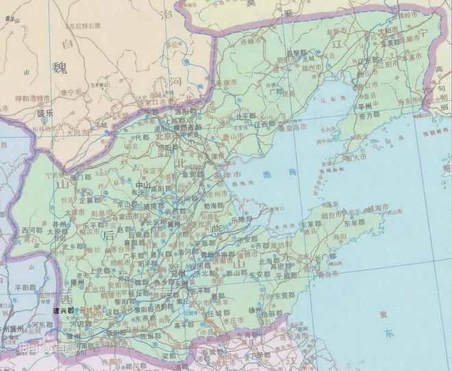 后燕的疆域图,慕容垂实现了慕容氏荣光.