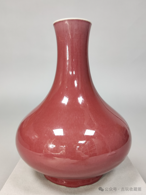 瓷器鉴赏:清早期 郎窑红釉荸荠瓶