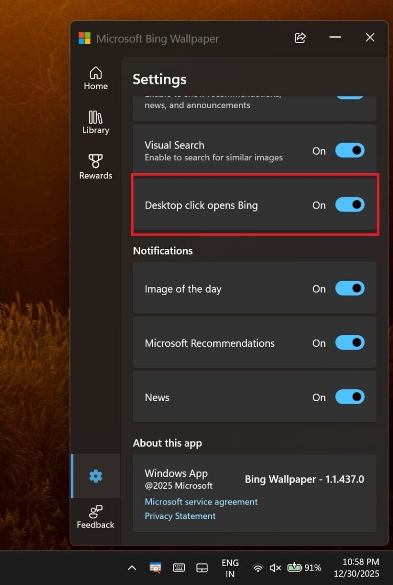 报告称微软 Bing 壁纸应用“小动作”，桌面点下自动跳转必应网站_腾讯新闻
