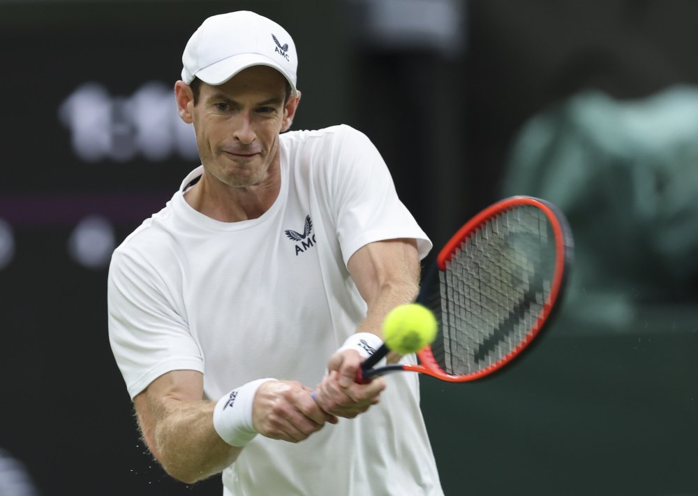 体育网球温网穆雷晋级男单次轮