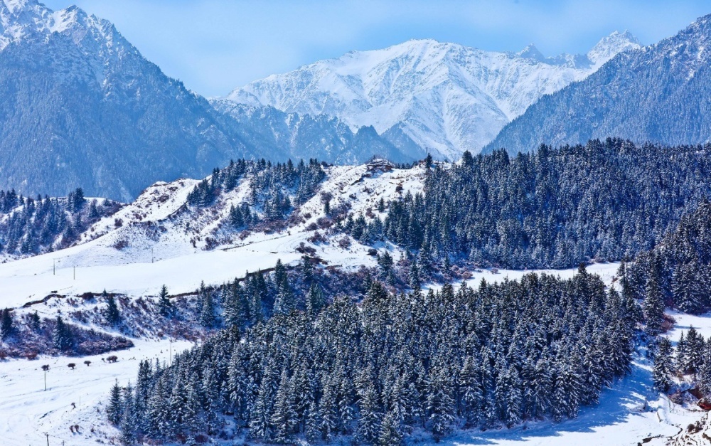 甘肃雪景图片图片