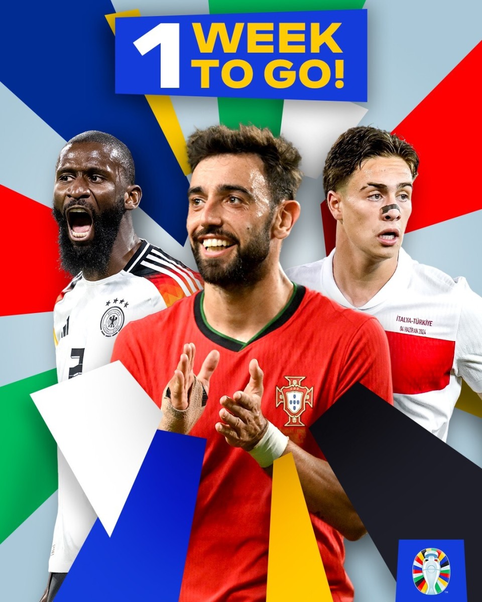即将开始,2024欧洲杯官方发布开赛倒计时一周海报
