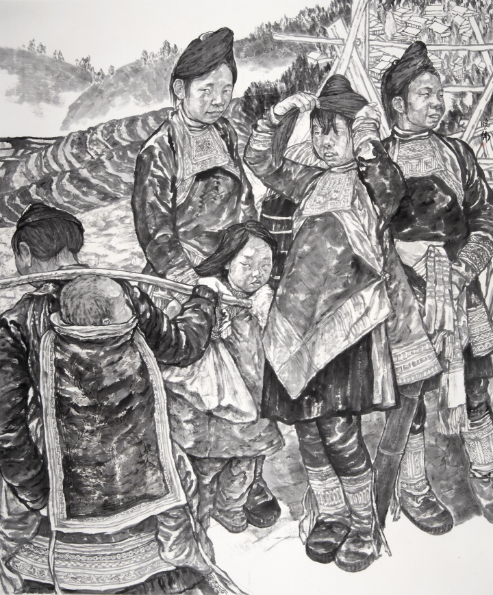 浙派人物画家莫晓卫中国画作品展在杭展出