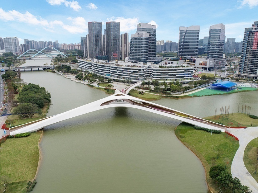 南沙创享湾5座人行桥全部开通