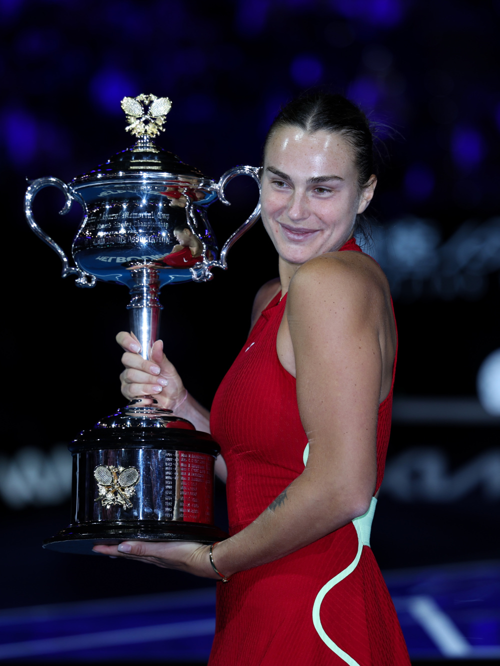 网球——澳网女单:萨巴伦卡夺冠(4)