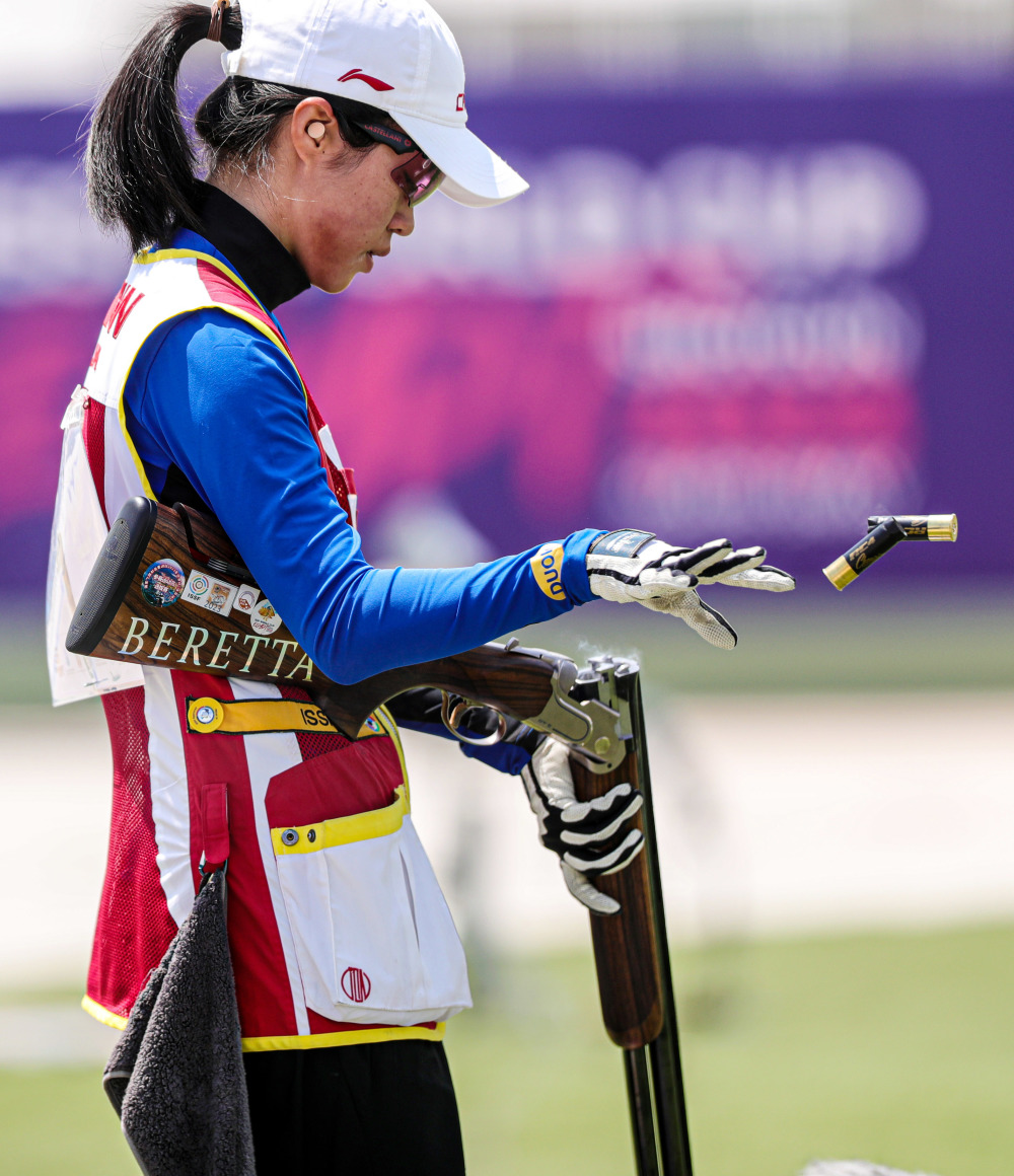 (体育)射击——国际射联世界杯(飞碟)埃及站:江伊婷获双向飞碟冠军