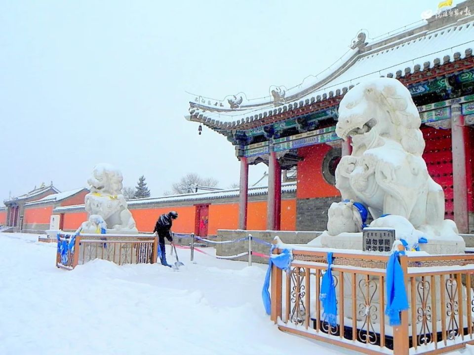 贝子庙雪景图片