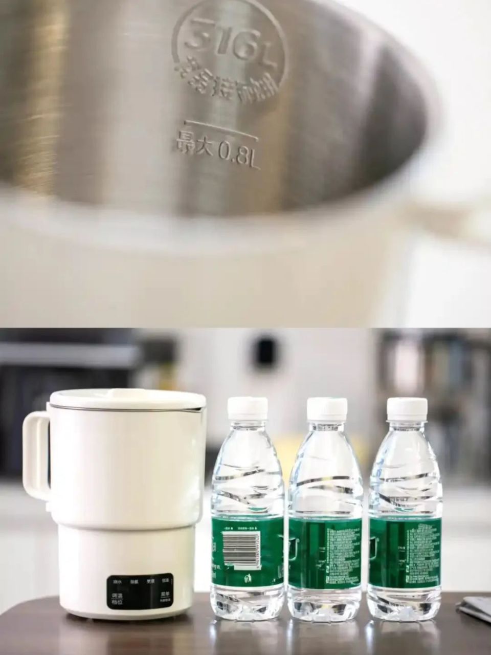 果壳市集实拍让我更放心的是,烧水壶采用特殊seamless防漏锁卡扣杉破