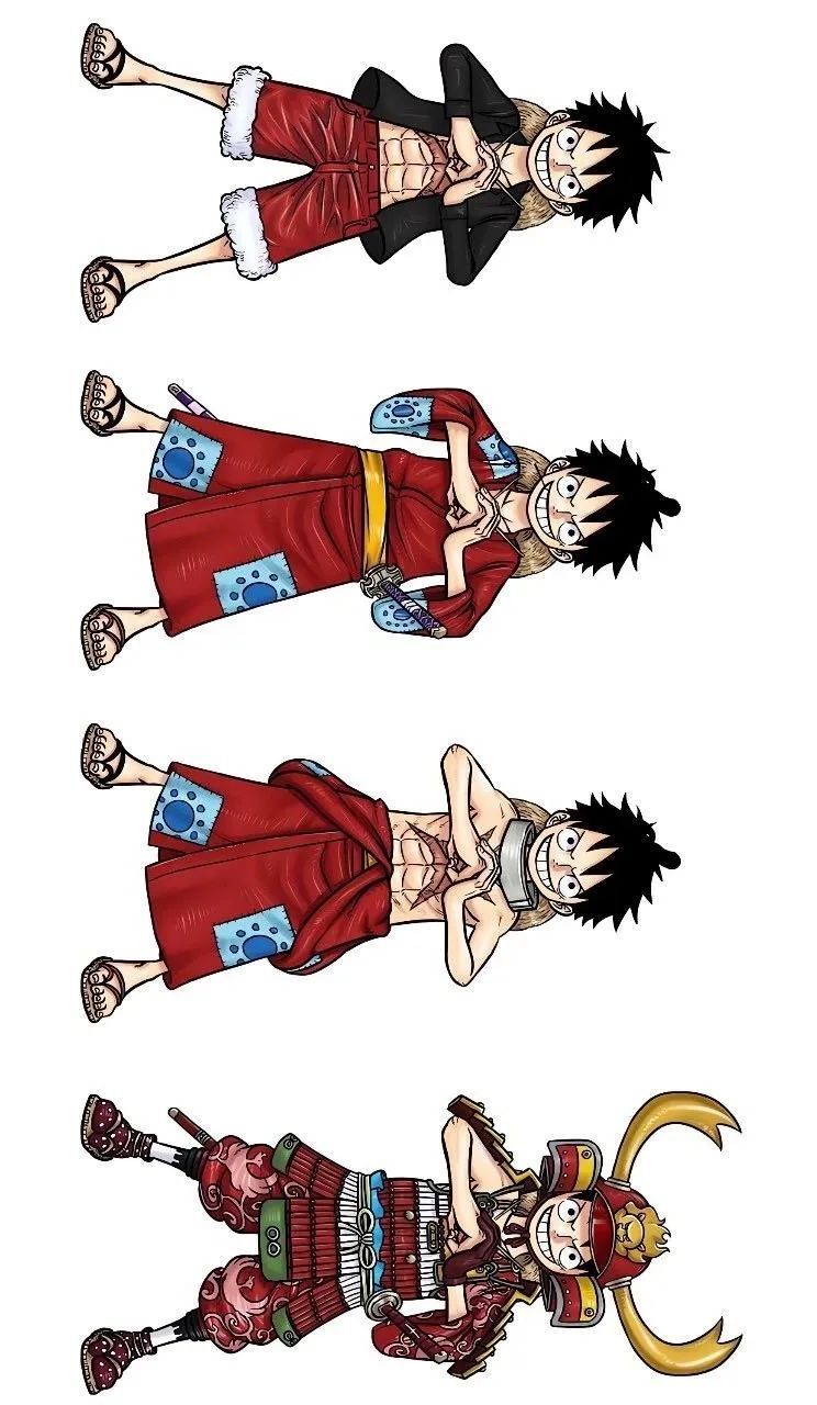 海贼王:路飞换装大全 像素画,多达30多套!