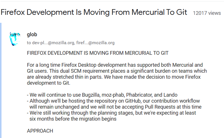 火狐浏览器 Firefox 开发将全面转向 Git，并托管在 GitHub 上_腾讯新闻