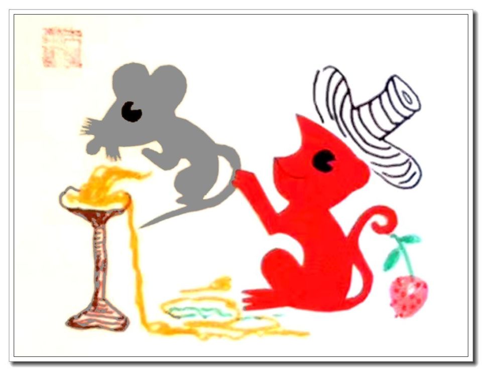 一组有趣的幼儿剪纸